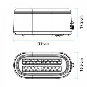 TOSTADOR TOASTY PLUS 2L 2 RANURAS LARGAS COLOR NEGRO