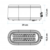 TOSTADOR TOASTY PLUS 2L 2 RANURAS LARGAS COLOR NEGRO