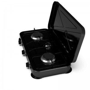 PLACA GAS PORTÁTIL FLAVOURMY 3 FUEGOS COLOR NEGRO