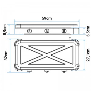 PLACA GAS PORTÁTIL FLAVOURMY 3 FUEGOS COLOR NEGRO