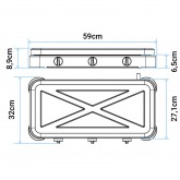 PLACA GAS PORTÁTIL FLAVOURMY 3 FUEGOS COLOR NEGRO