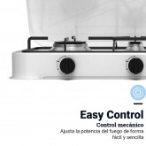 PLACA GAS PORTÁTIL FLAVOURMY 3 FUEGOS COLOR BLANCA