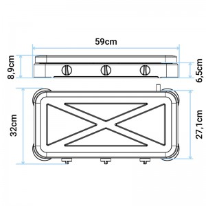 PLACA GAS PORTÁTIL FLAVOURMY 3 FUEGOS COLOR BLANCA