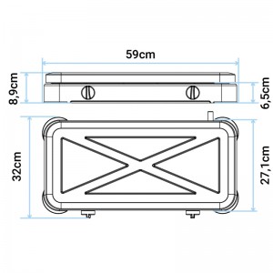 PLACA GAS PORTÁTIL FLAVOURMY 2 FUEGOS COLOR NEGRA