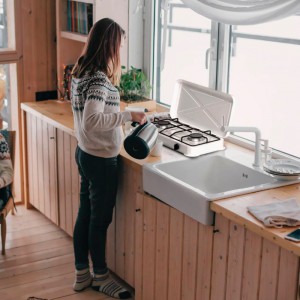 PLACA GAS PORTÁTIL FLAVOURMY 2 FUEGOS COLOR BLANCA