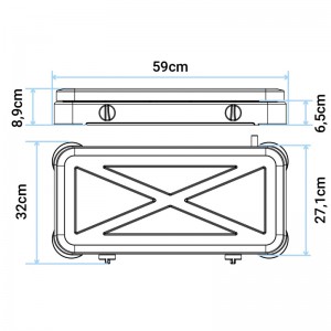 PLACA GAS PORTÁTIL FLAVOURMY 2 FUEGOS COLOR BLANCA