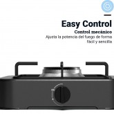 PLACA GAS PORTÁTIL FLAVOURMY 1 FUEGO COLOR NEGRO