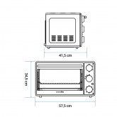 MINI HORNO CONVECCIÓN HEALTHYBAKE 48 L 2000W FULL BLACK