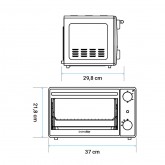 MINI HORNO HEALTHYBAKE 10 LITROS 1050W FULL BLACK