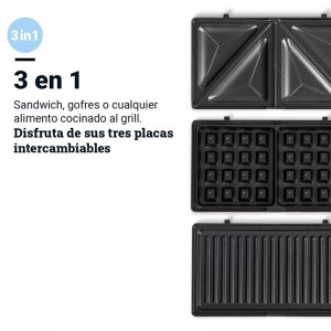 SANDWICHERA/GRILL/GOFRERA SPICY G.P.5008X 700W