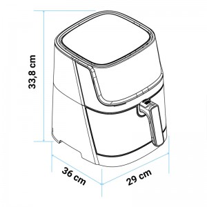 FREIDORA DE AIRE AIR CRISPY 5005 5 LITROS COLOR NEGRO