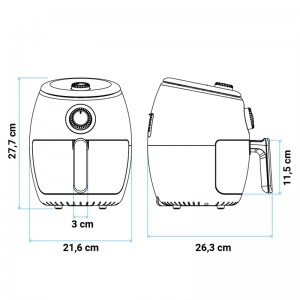 FREIDORA DE AIRE AIR C. 5002W 2 LITROS COLOR BLANCO