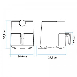 FREIDORA DE AIRE AIR C. 5003B 3.5 LITROS COLOR NEGRO