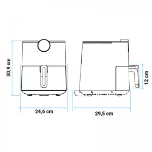 FREIDORA DE AIRE AIR C. 5003W 3.5 LITROS COLOR BLANCO