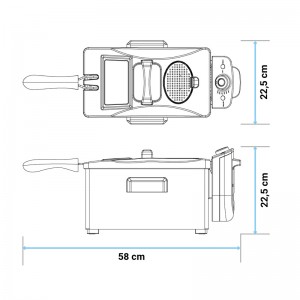 FREIDORA CRISPY 4030B 3 LITROS 2000W COLOR NEGRO