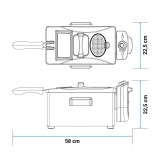 FREIDORA CRISPY 4030B 3 LITROS 2000W COLOR NEGRO