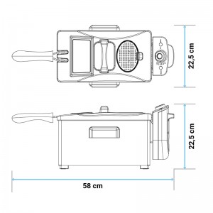 FREIDORA CRISPY 4030X 3 LITROS 2000W COLOR INOX
