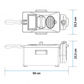FREIDORA CRISPY 4030X 3 LITROS 2000W COLOR INOX