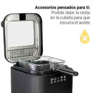 FREIDORA NEGRA CRISPY 4015B 1.5 LITROS 900W