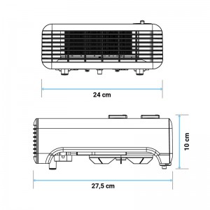 TERMO VENTILADOR WAKAMA 4020W HORIZONTAL 2000W BLANCO