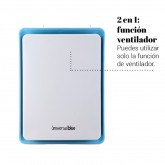 TERMO VENTILADOR BLANCO/AZUL VERTICAL 2000W