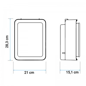TERMO VENTILADOR BLANCO/AZUL VERTICAL 2000W