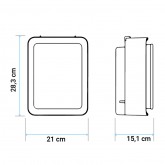 TERMO VENTILADOR BLANCO/AZUL VERTICAL 2000W