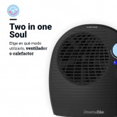 TERMO VENTILADOR HORIZONTAL COPACABANA 2000W NEGRO