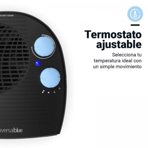 TERMO VENTILADOR HORIZONTAL COPACABANA 2000W NEGRO