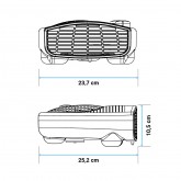 TERMO VENTILADOR HORIZONTAL COPACABANA 2000W NEGRO