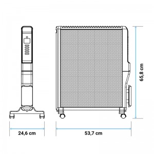 RADIADOR MICA FORMOSA 4020B 2000W WIFI COLOR NEGRO