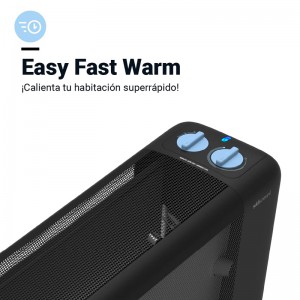 CALEFACTOR DE MICA INKA 4020W HORIZONTAL 1500W NEGRO