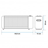 CALEFACTOR DE MICA INKA 4020W HORIZONTAL 1500W NEGRO