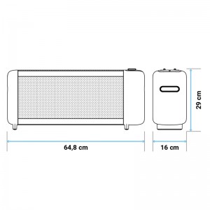 CALEFACTOR DE MICA INKA 4020W HORIZONTAL 1500W BLANCO