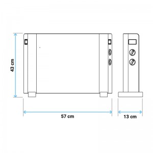 CONVECTOR MIRAMAR 4020W 2000W BLANCO
