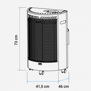ESTUFA CAYOCOCO 2042 COLOR NEGRO 4200W