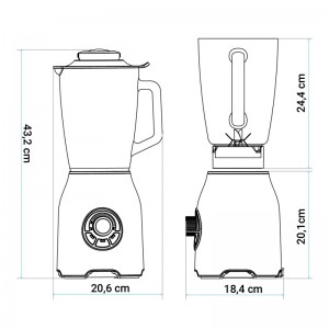 BATIDORA DE VASO SMOOTHY 5015X 1500W