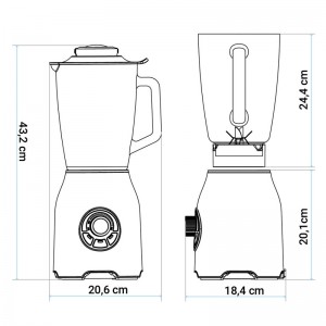 BATIDORA DE VASO SMOOTHY 1000W