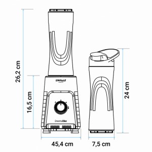 BATIDORA DE VASO PORTÁTIL SMOOTHY 300/SV 2 VASOS
