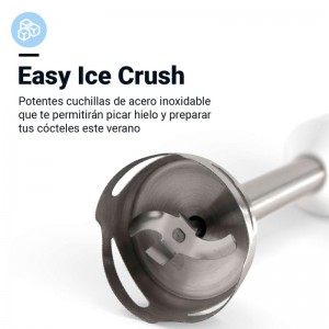 BATIDORA DE MANO TWISTY TOTAL 80 800W + ACC. BLANCA GRANITE