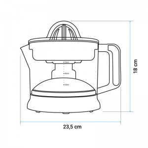 EXPRIMIDOR DE VASO JUICY 40/GR 40W BLANCO GRANITE