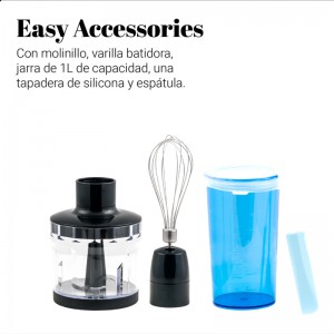 BATIDORA DE MANO TWISTY TOTAL 80 800 W CON ACCESORIOS NEGRO