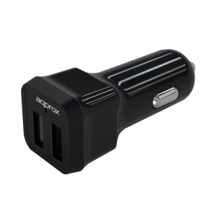 CARGADOR APPROX USB MECHERO COCHE APPUSBCARB NEGRO