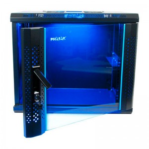 ARMARIO MURAL 19" PHASAK 6U PHO 2106D 600X450 PTA.DE CRISTAL