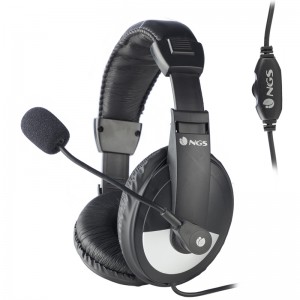 AURICULAR + MICROFONO NGS MSX9PRO JACK 3.5 NEGROS