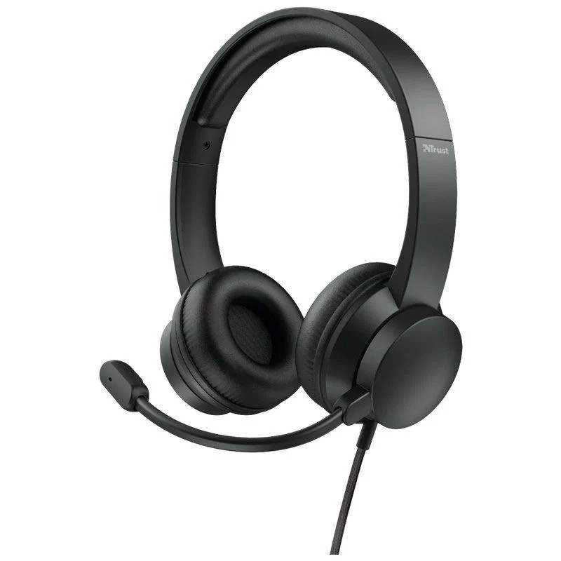 AURICULARES TRUST HS-200 ON-EAR MICROF NEGR