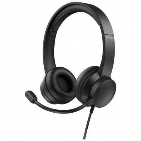 AURICULARES TRUST HS-200 ON-EAR MICROF NEGR