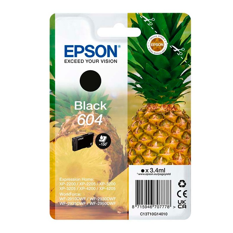 INK JET EPSON ORIGINAL C13T10G14010 Nº 604 NEGRO