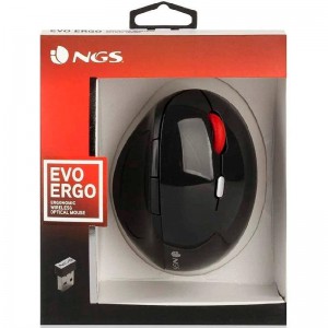 RATON NGS ERGONÓMICO INALAMBRICO EVO ERGO 2400 DPI NEGRO