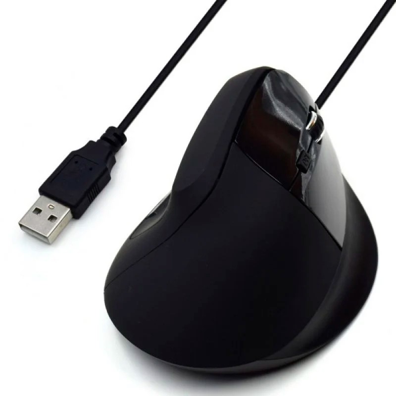 RATON EWENT VERTICAL ERGONOMICO OPTICO USB2.0 EW3157  NEGRO